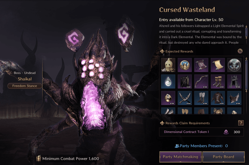 Cursed Wasteland Dungeon Guide
