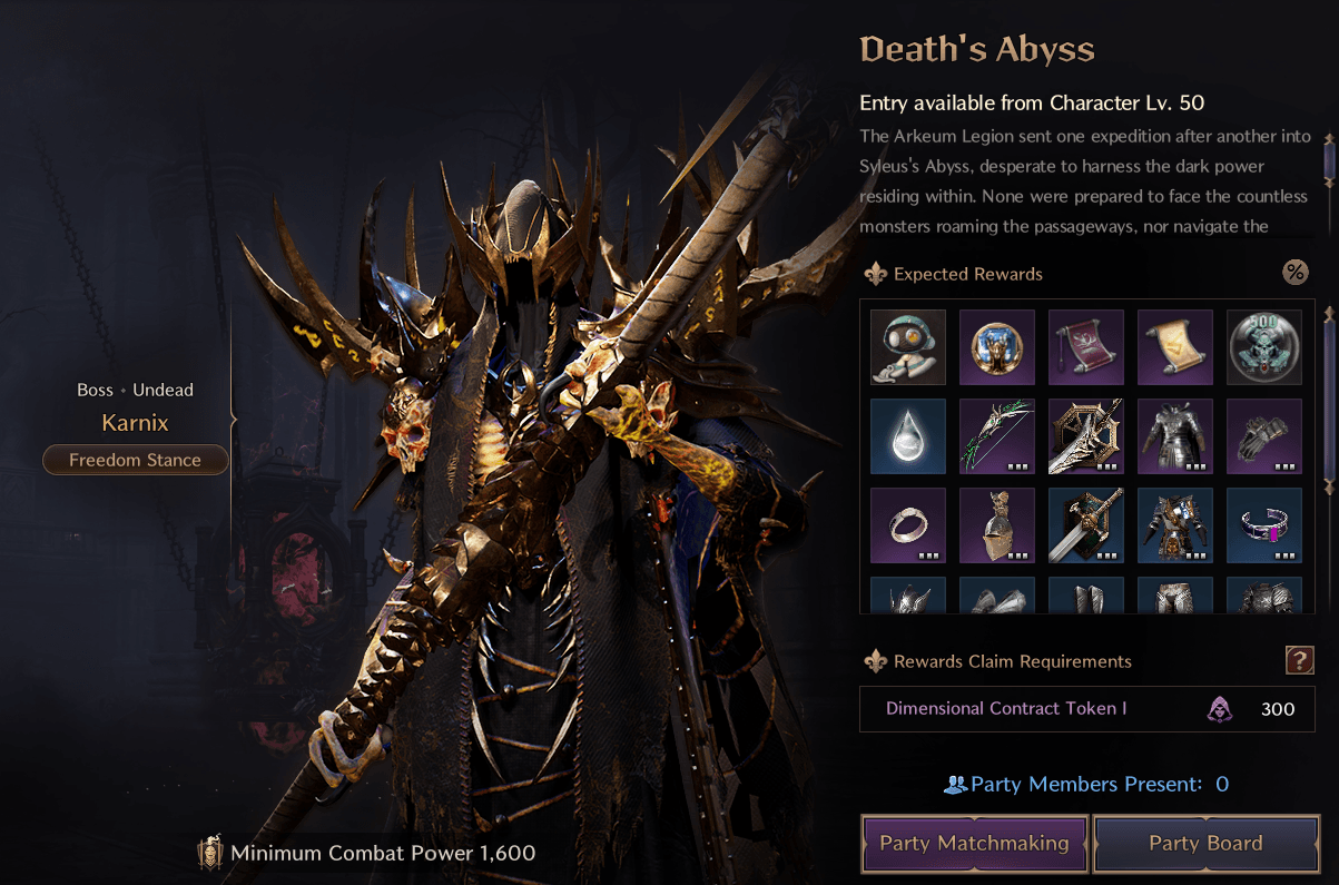 Death's Abyss Dungeon Guide