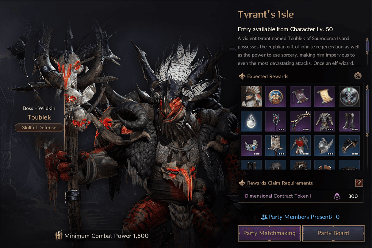 Tyrant's Isle Dungeon Guide